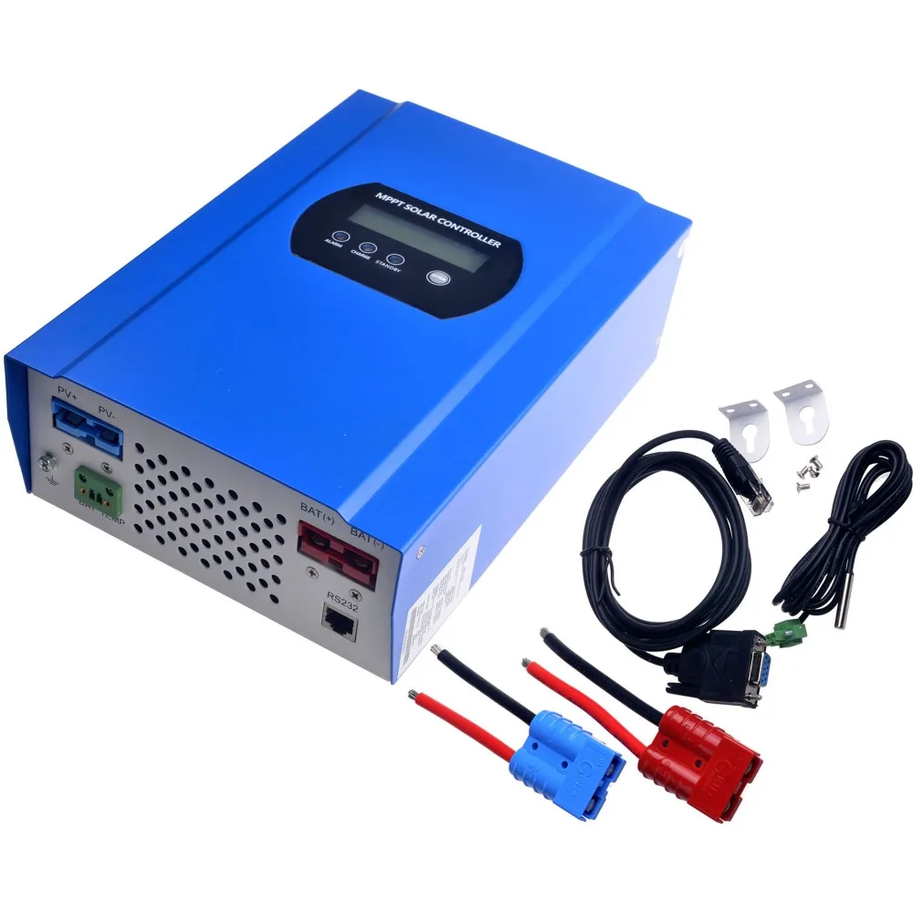 

12V 24V 48V 60A 48V mppt solar battery charge controller regulator LCD display with RS232 interface to communicate with computer