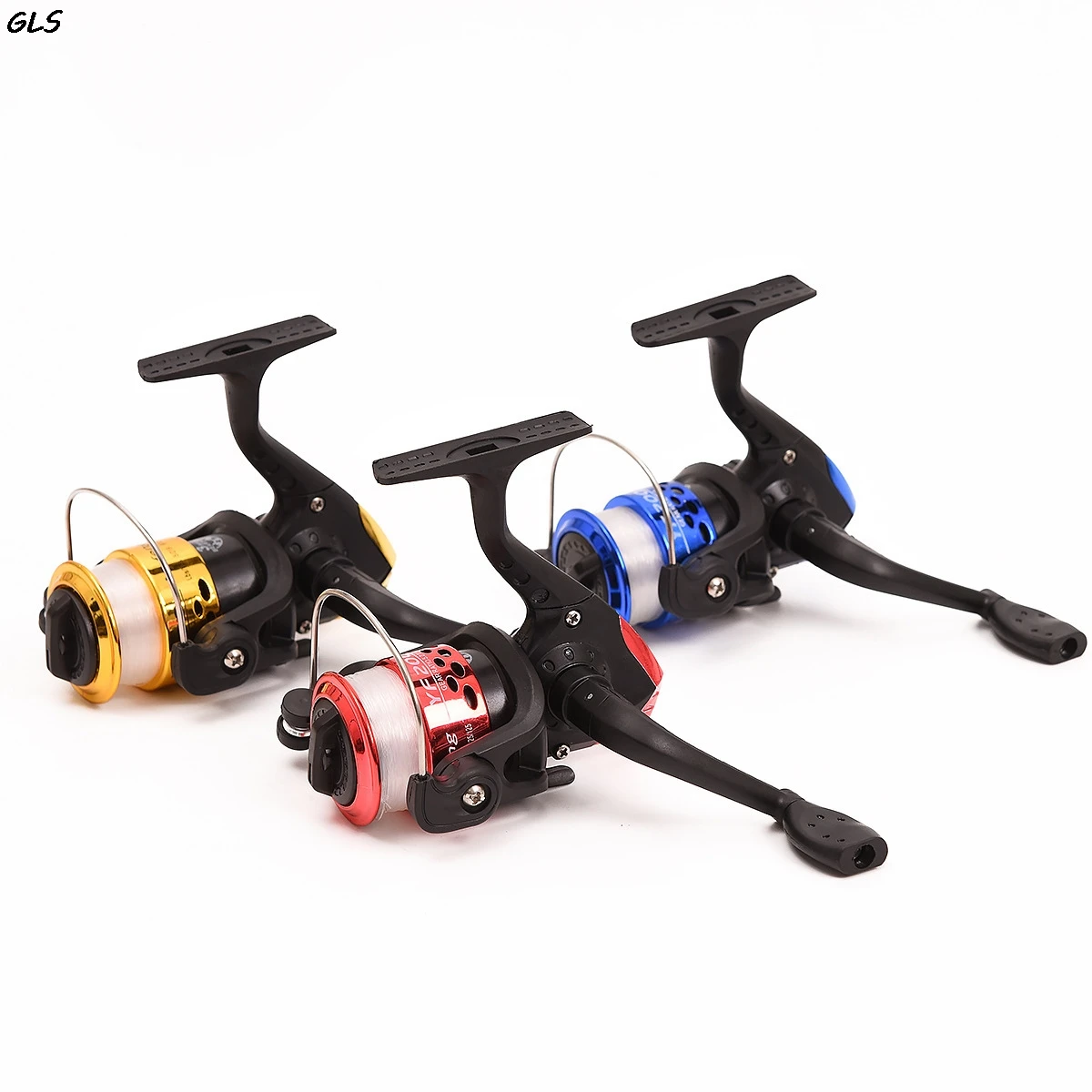 

3color Spinning Reel High Speed G-Ratio 5.2:1 Fishing Reels with Line Copper rod rack drive Fish Tools