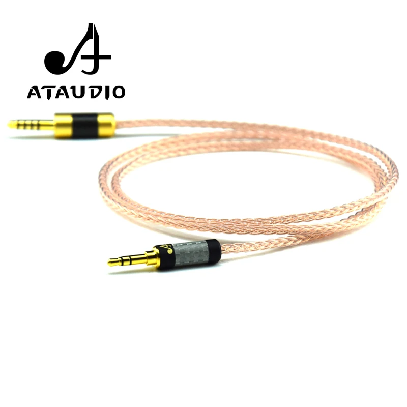 Аудиокабель ATAUDIO Hi Fi с балансиром на 4 мм и 3 5 end от до вспомогательный обновленный