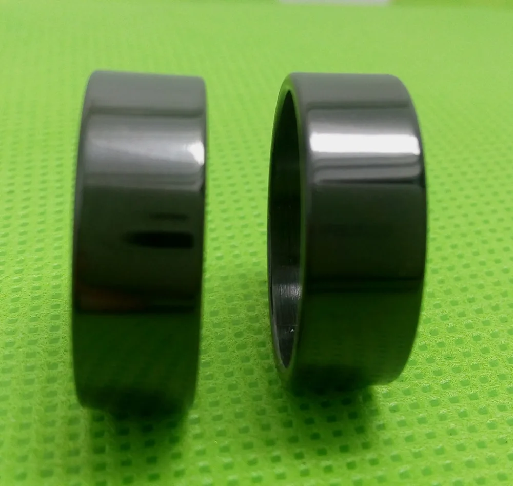 50pcs Stainless Steel Black Rings 8mm Men's Classic Stainless Steel Wedding Band Rings Jewelry wedding rings