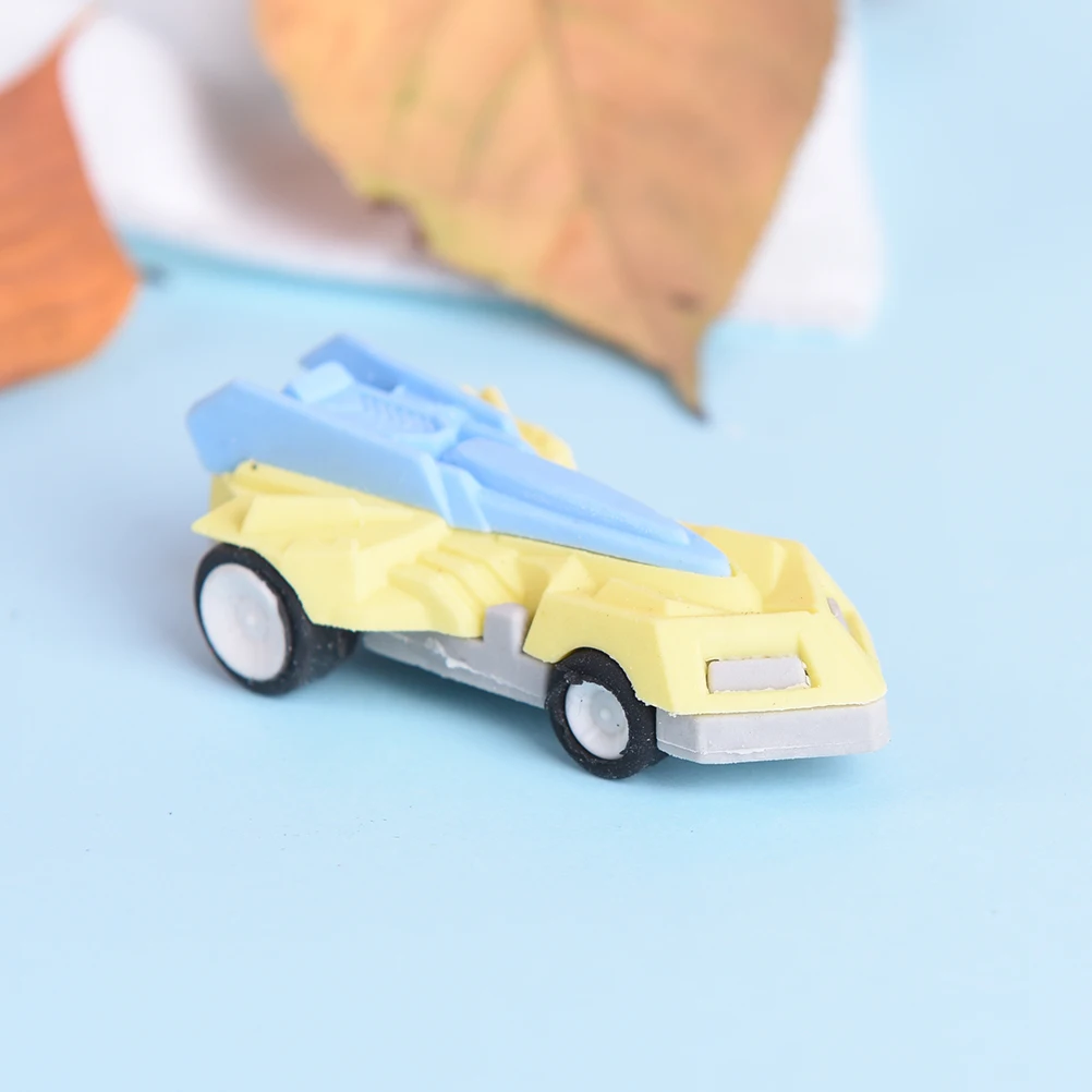 Новинка 3D маленький автомобиль резиновый ластик Kawaii Творческий Канцелярские Школьные принадлежности подарки для детей мальчик игрушка 1
