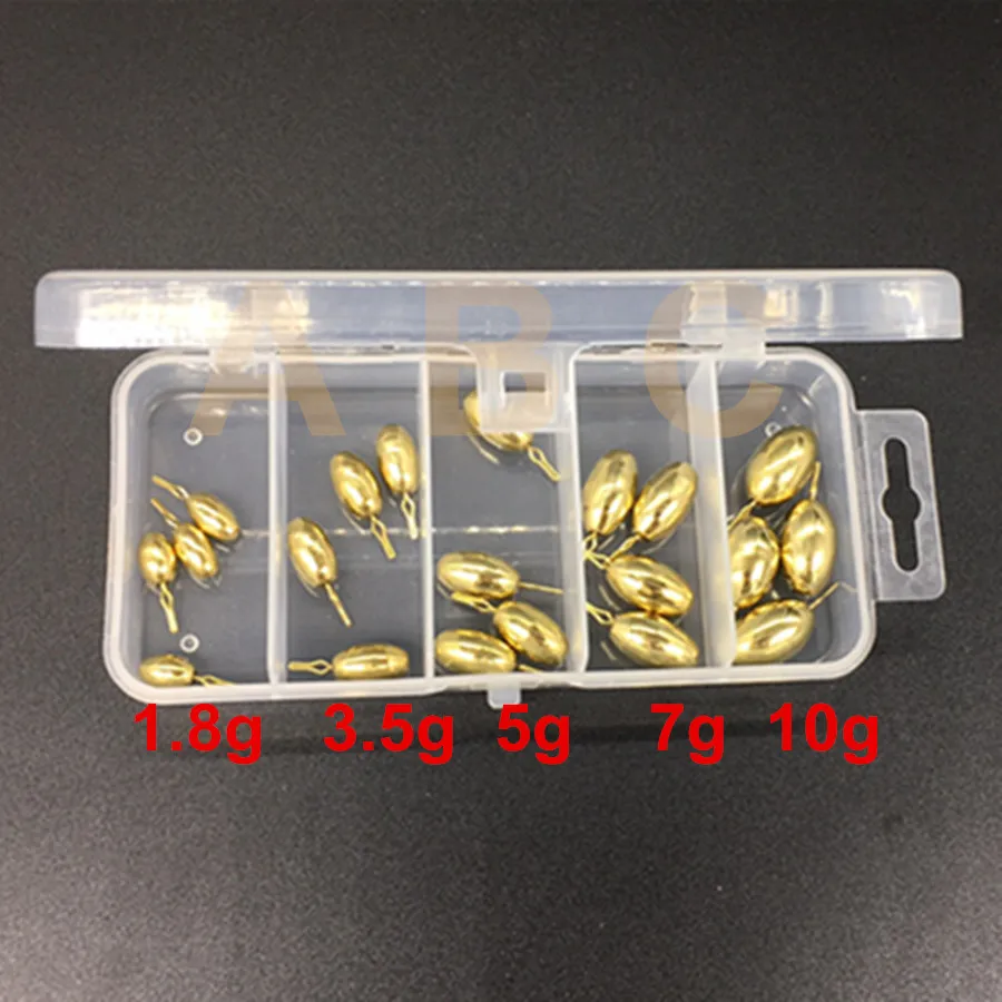 20 * Lead Sinker 10g 7g 5g 3.5g 1 8g латунный рыболовный аксессуар медный круглый Вес грузила