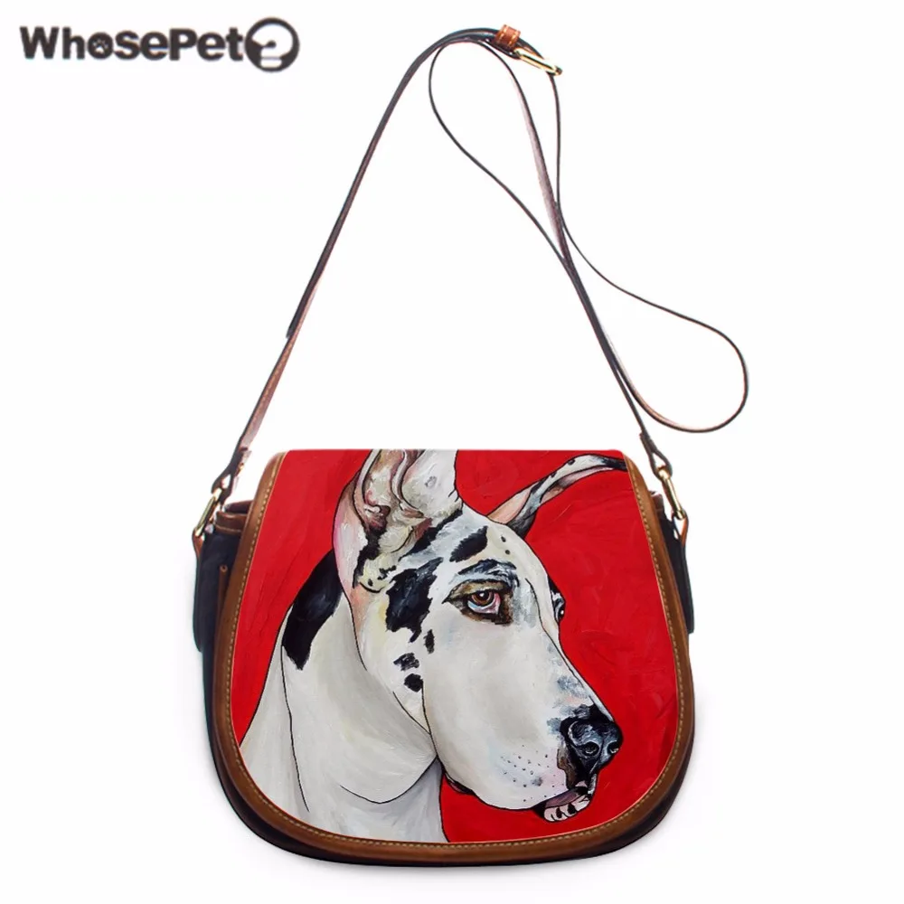 

WHOSEPET Fashion Ladies Totes Hobo Messenger Bag for Girls Cute Dogs Printing Handbag Female Crossbody Shoulder Bags Storage Bag