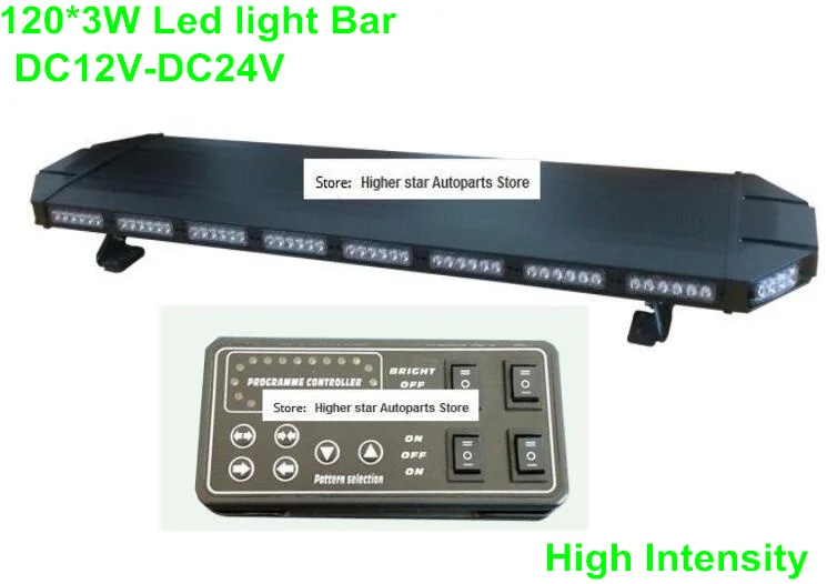 

120cm 360W Led warning light bar,ambulance car fire engine emergency light with controller,aluminum body,waterproof,R65