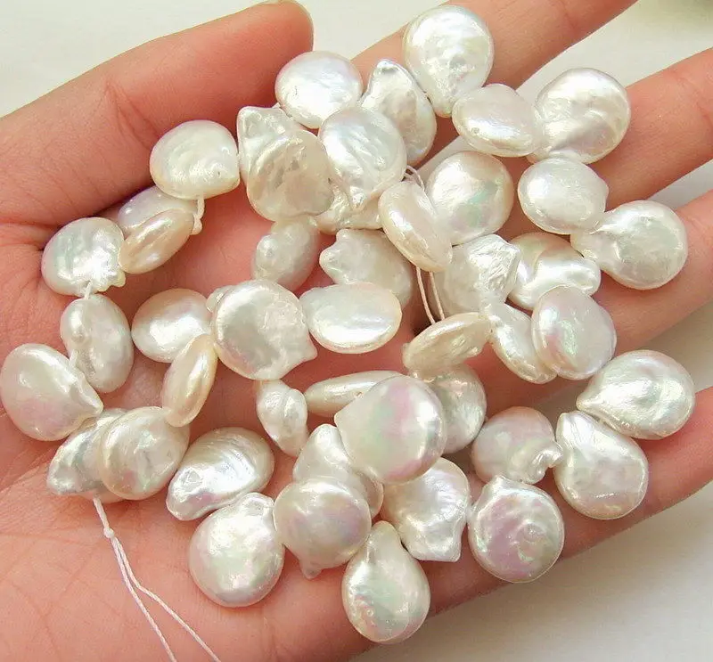 8PE01338 12 мм AA Белый монет Pearl 15.5''