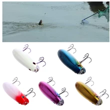 1/2 шт. 55 мм жесткий Пластик Поппер воблеры молния Крючки искусственный Рыбалка приманки с Крючки плавающий