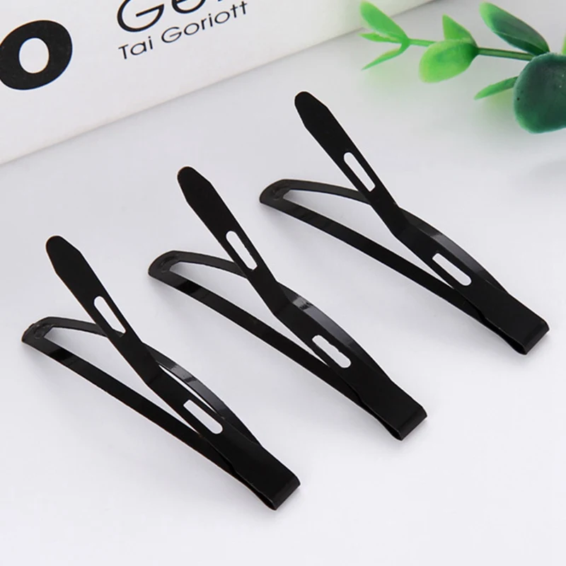 12PCS/Pack New Simple Black Hair Clips Girls Hairpins BB Clips