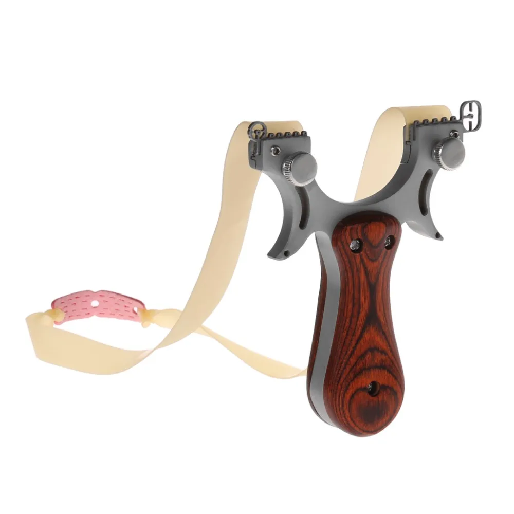 

Slingshot Powerful Wooden Handle Catapult Hunting Outdoors Shooting Without Band