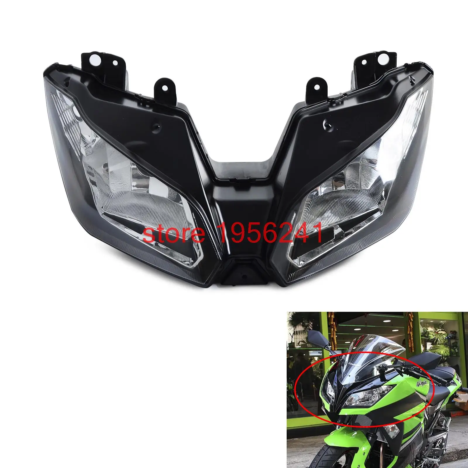 

Front Headlight Headlamp Head Lamp Light Clear For Ninja 300 2013 2014 2015 Versys 650 1000 2015 2016 new