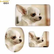HUGSIDEA Милые 3D животные для собаки чихуахуа печатные ванная комната пол ковры домашний декор крышки коврики Нескользящие сопротивление мягкие коврики