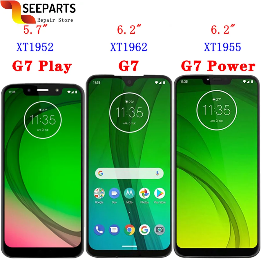 

Original Tested For Motorola G7 XT1962 LCD G7 Play Display Touch Screen Sensor Panel Digiziter Assembly For Moto G7 Power LCD