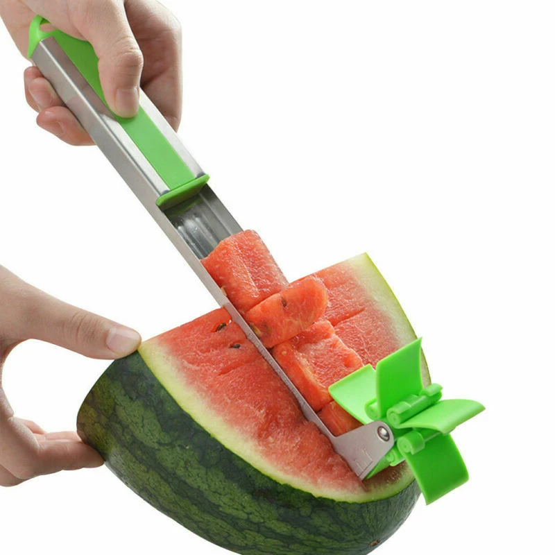 

Creative Watermelon Slicer Watermelon Windmill Shape Plastic Splitter Stainless Steel Tool Kitchen New Watermelon Slice Tool