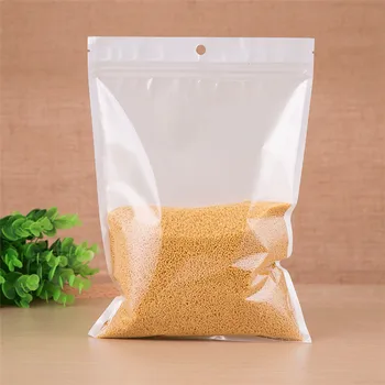 

21*26cm White / Clear Self Seal Zipper Plastic Packaging Pack OPP Poly Bag, Ziplock Zip Lock Bag Package W/ Hang Hole For Party
