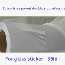 36in PET супер прозрачный двусторонний боковой липкий ролик с белой бумагой