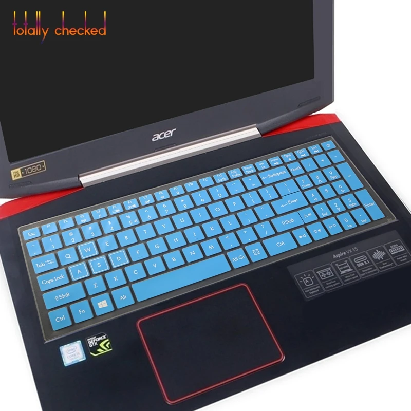 Для acer деталь нитро-двигателя Himoto Redcat 5 AN515-42 AN515 42 AN515-52 AN515 42, 51, 52, модель 51ez 51by 791p 15,6 силиконовый чехол для клавиатуры для ноутбука Защитная крышка - Цвет: blue