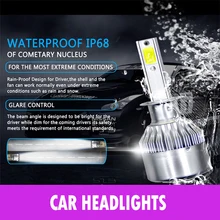 Auto Bulbs LED H7 H4 H11 H1 H3 H13 880 9004 9005 9006 9007 H27 LED Car Headlights 36W 4000Lm 6000K C6 car led light