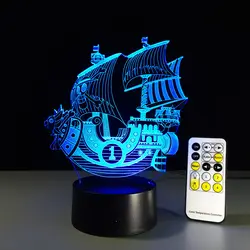 Гладко 3D лампы творческий ночник для 7 цветов изменения акриловые удаленного сенсорный выключатель спальня лампа USB Туалет лампы