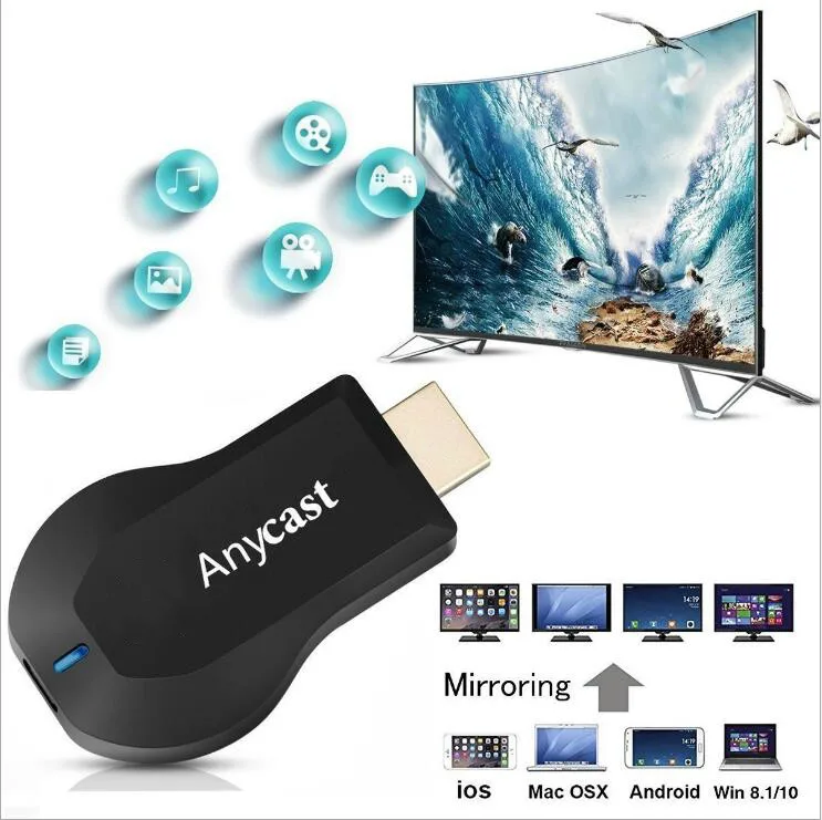 Newest 1080P Anycast m4plus WIFI mirroring multiple TV stick Adapter Mini Android Chrome Cast HDMI WiFi Dongle Any cast