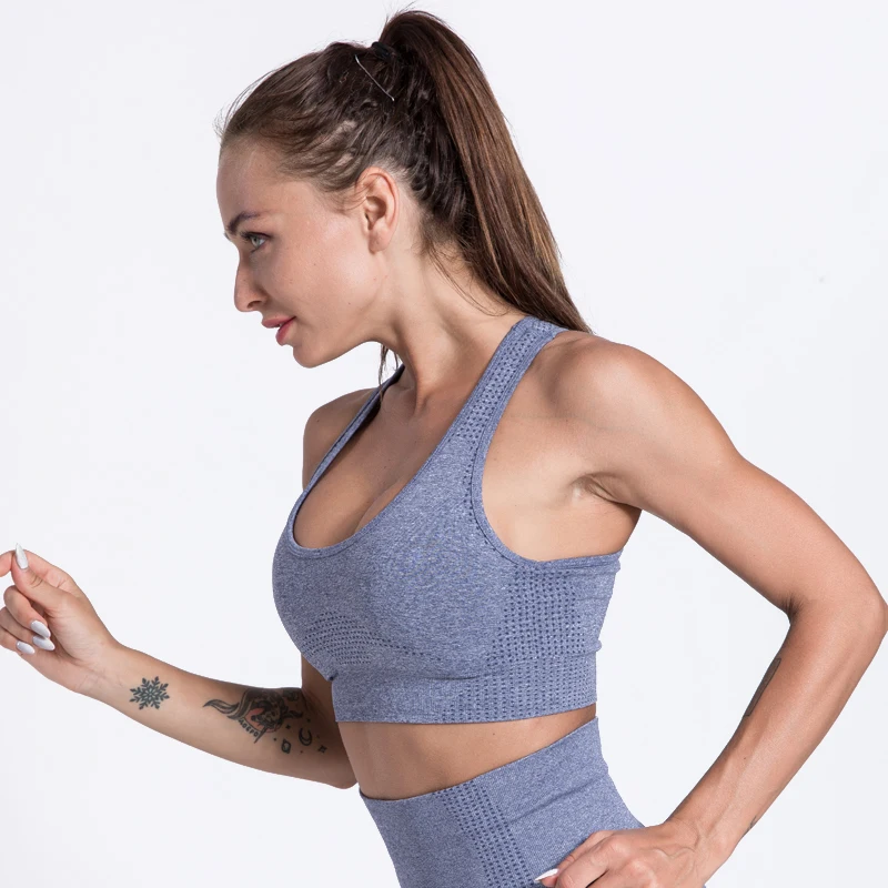 Cucommax Yoga Bra Push Up Running Sports Bra Top Padded Training Sportswear Workout Active Jogger Women Fitness Gym Bra Ombre