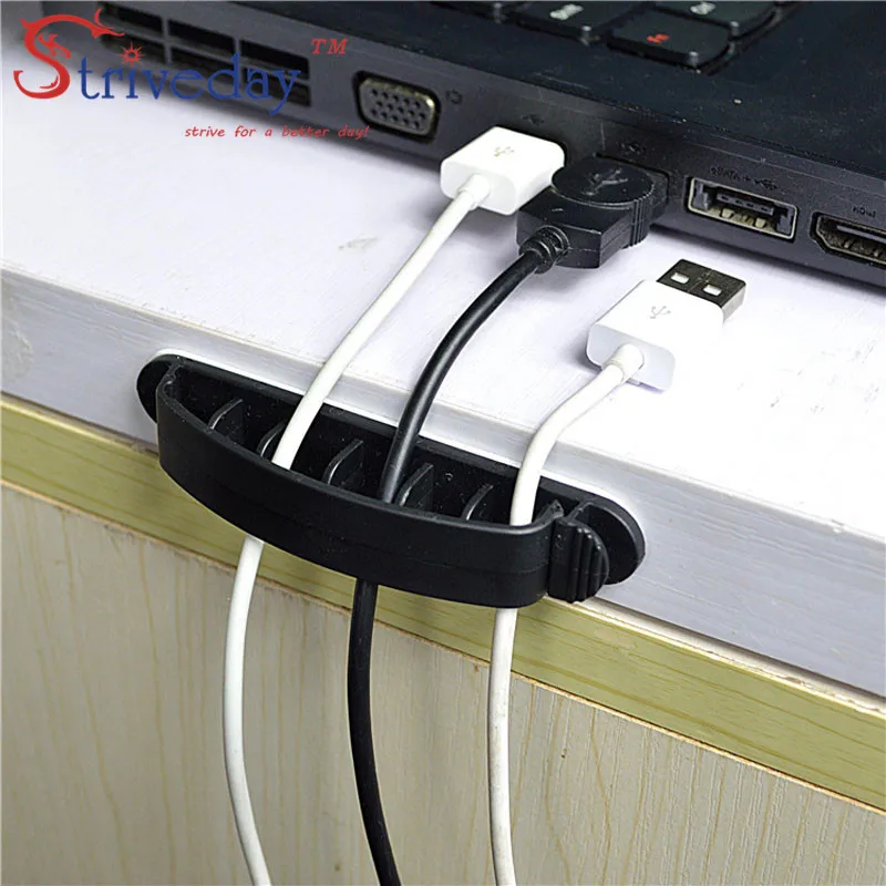 

High quality desktop finishing Five grooved clamshell solid line clamp fixed wire cable clip