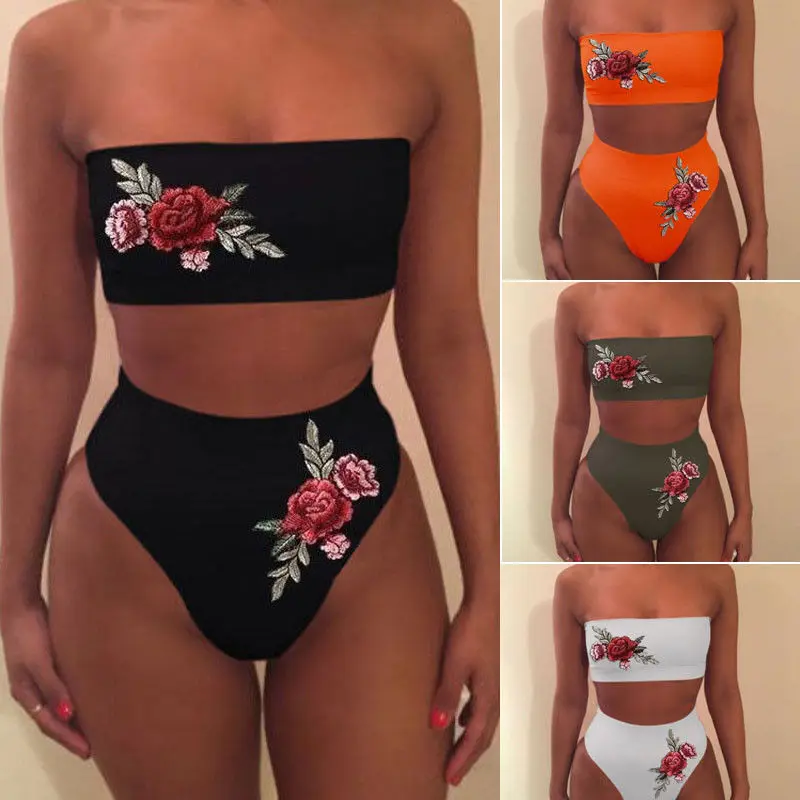 

Sexy Women Bikini Set Sleeveless Push up Padded Bikini Swimwear Bathing Beachwear