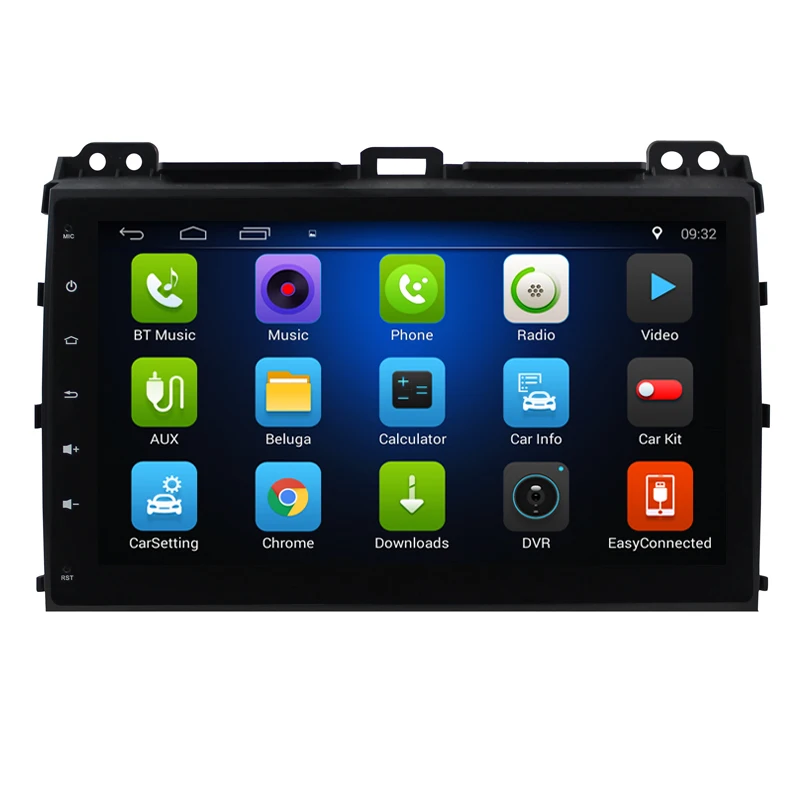 Perfect 9"4G LTE android 8.1 car dvd 2 din multimedia player for Toyota Prado 120 Land Cruiser 2004-2009 tape recorder autoradio BT GPS 1