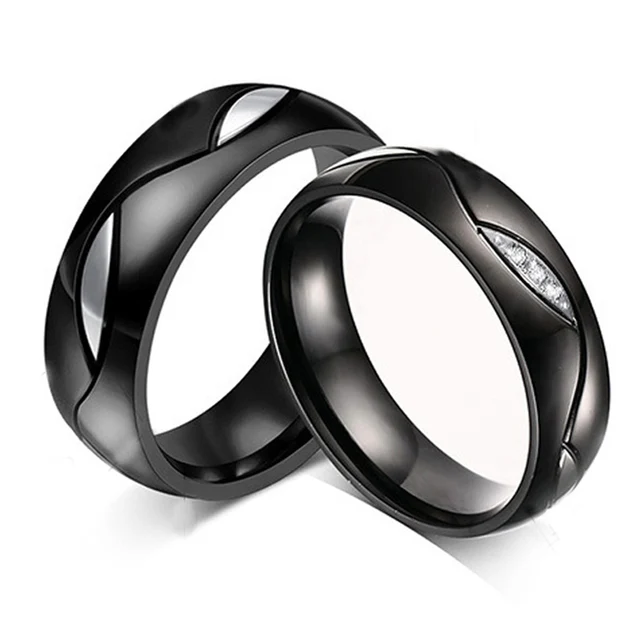 black rings eternity men women wedding bands jewelry promise rings set for lovers matching wedding ring - Wedding Ring Sets For Women black rings eternity men women wedding bands jewelry promise rings set for lovers matching wedding ring - Wedding Ring Sets For Women