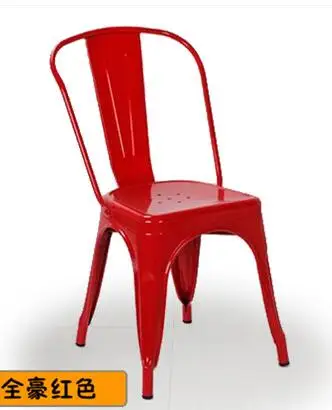 Железный стул складной железный стул темно-синий ресторанный стул кофе обратно Ресторан фаст-фуд стол железный стул