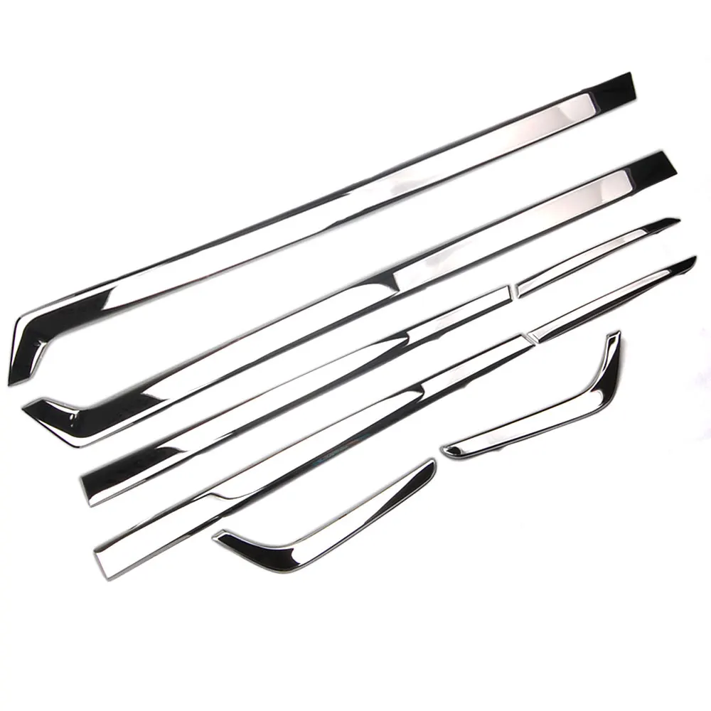 8pcs Chrome Stainless Steel Car Body Side Door Moulding Cover Trim for 2017-2018 Honda CRV Car Exterior Accessories Stylilng