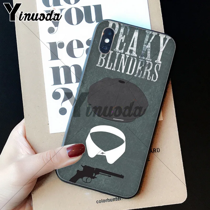 Yinuoda Peaky blinds TPU Мягкий силиконовый черный чехол для телефона для Apple iPhone 8 7 6 6S Plus X XS MAX 5 5S SE XR Чехол для мобильного телефона - Цвет: A5