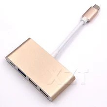 Новинка, хит, мини USB кабель, адаптер, usb-хаб, type C, type C/USB 3,0, 2 порта USB 2,0 для телефона, кабель для Macbook PC