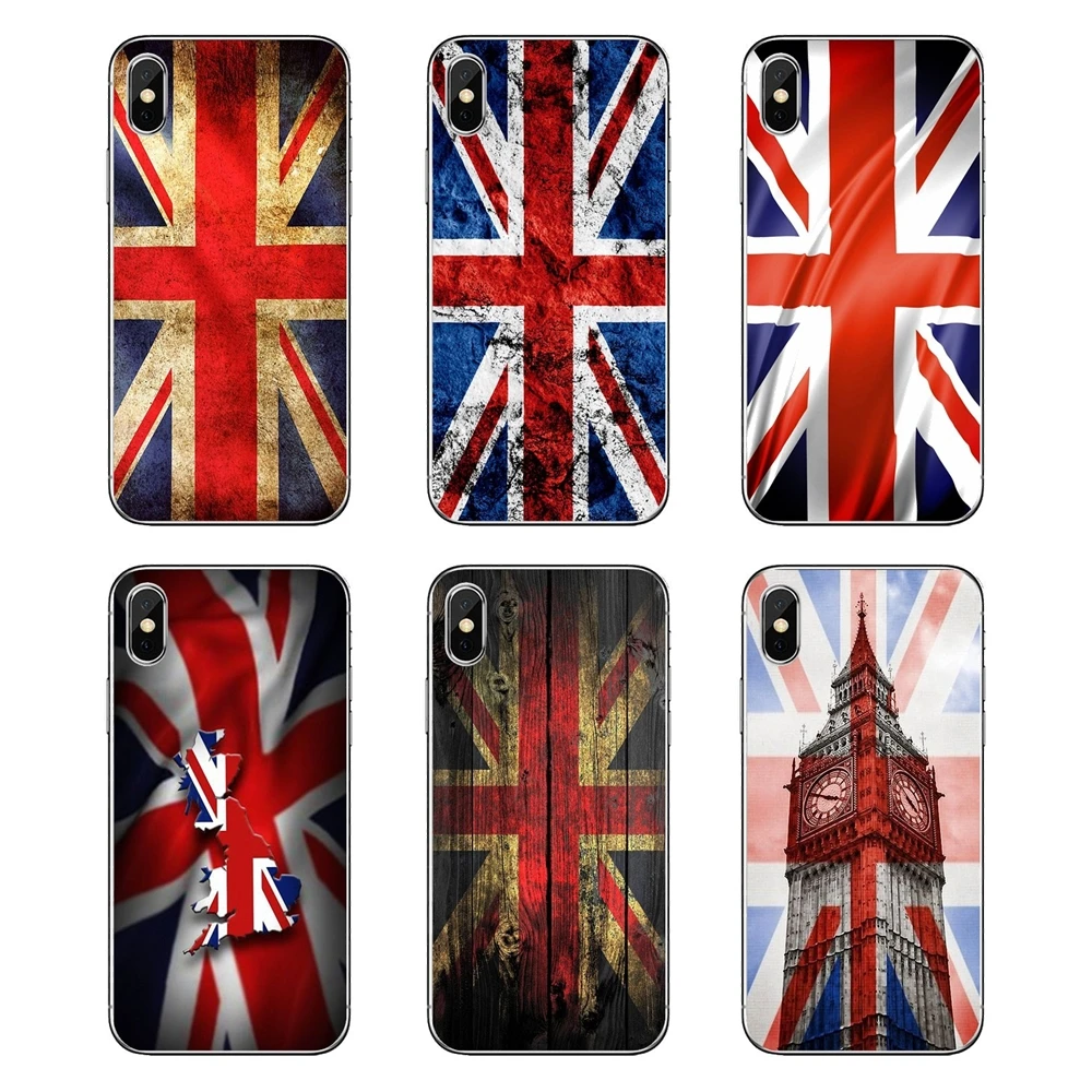 

Silicone Cases Covers england british english uk flag Union Jack For Xiaomi Mi A1 A2 5X 6X 8 lite SE Pro Max Mix 2 2S 3 Mi5 Mi5S