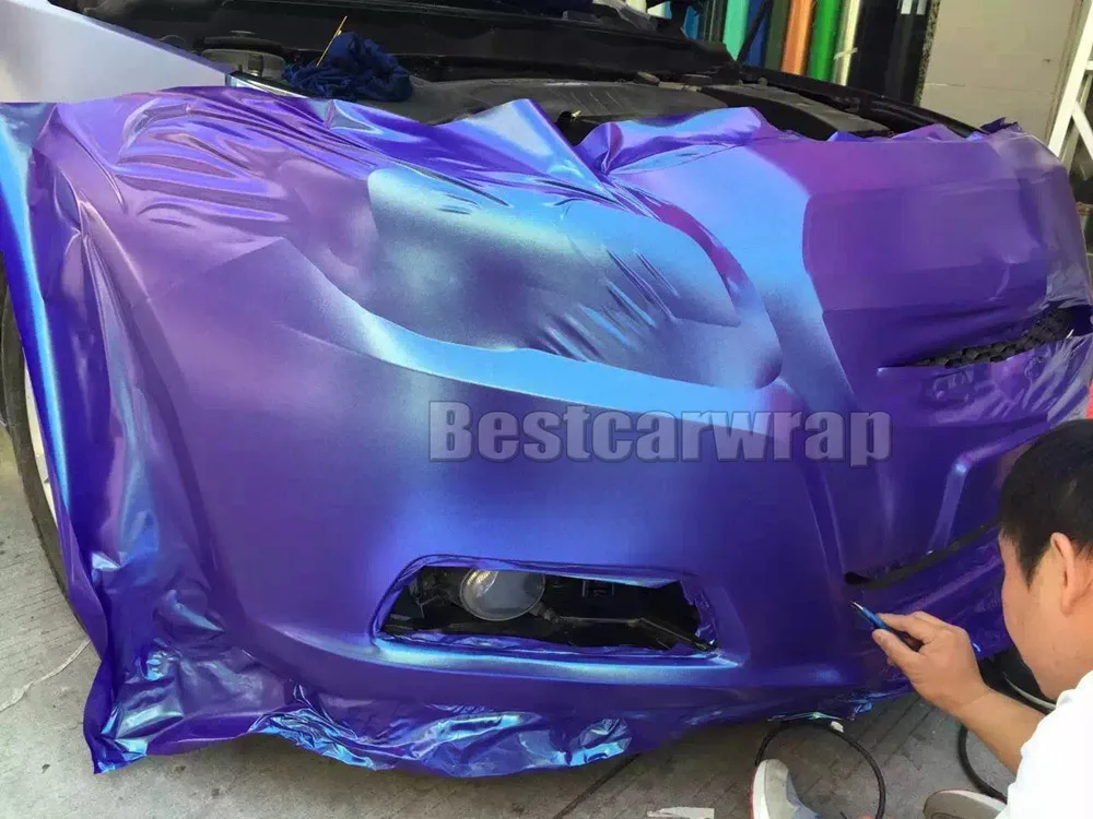 starlight matte chameleon purple blue car wrapping film 3m pwf ppf (4)