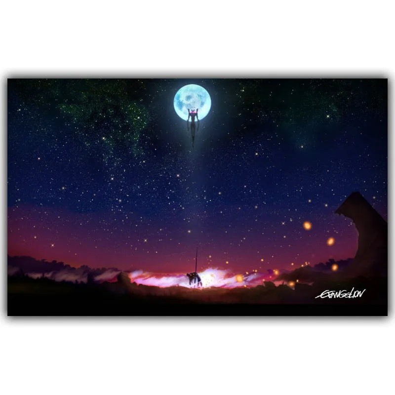 

Neon Genesis Evangelion Poster Popular Classic Japanese Anime Home Decor Silk Poster Picture Print Wall Decor 30x48cm 50x80cm