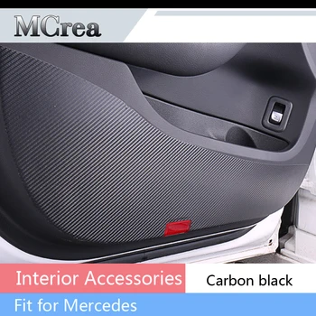 

MCrea Auto Car Door Anti Kick Pad Mat Stickers For Mercedes Benz C Class W205 E Class W213 A C E CLA GLA GLE GLC Class