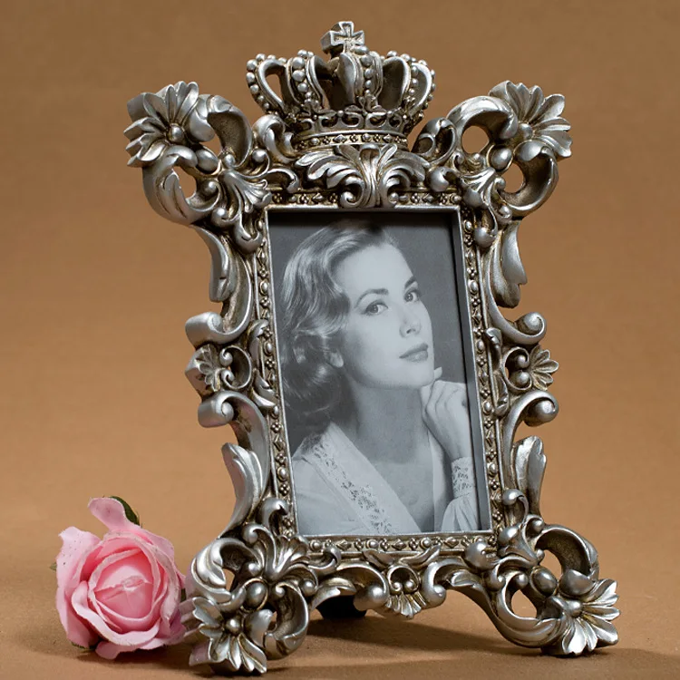 European style classical palace frame resin frame crown picture silver