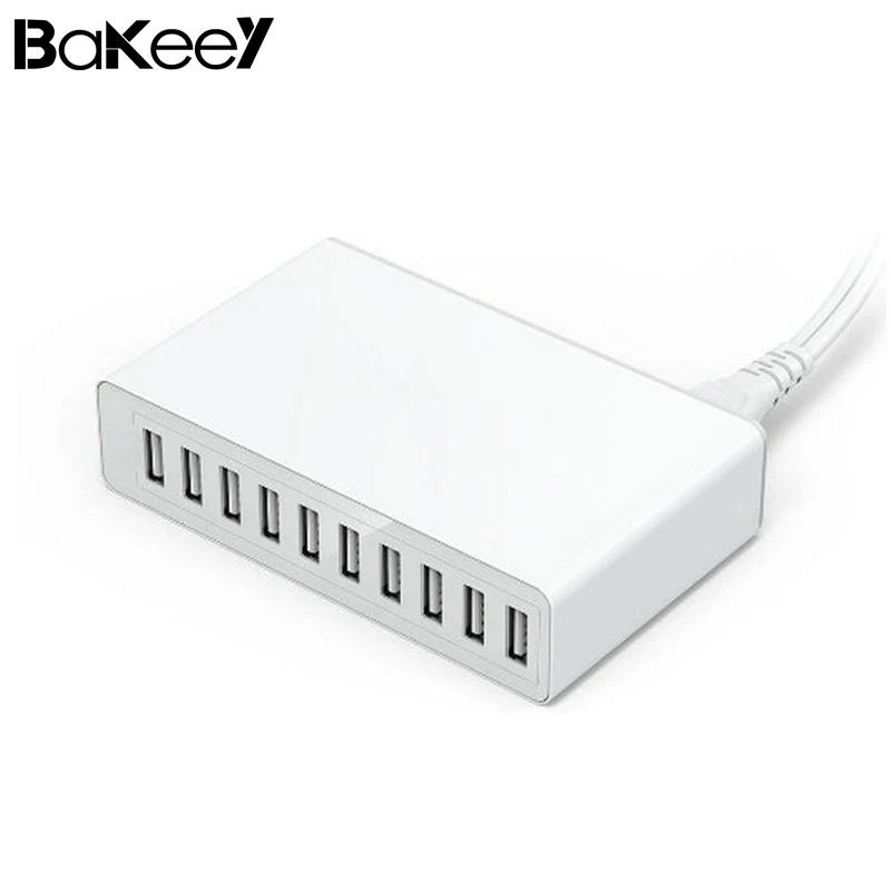 Bakeey ЕС вилка 10 портов USB зарядное устройство адаптер умный настольный настенный зарядный мобильный телефон путешествия быстрое зарядное ус...