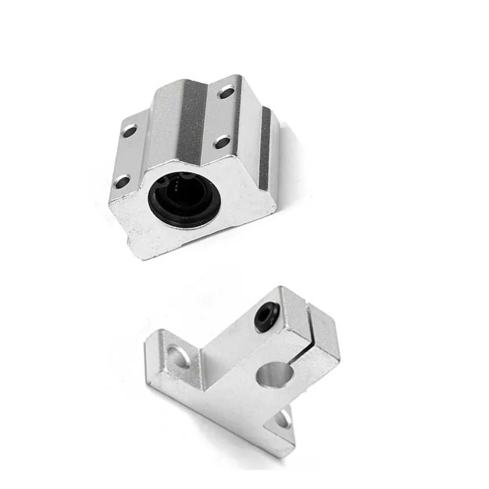 

15PCS Stainless Steel Lead Screw Rod Nut + Optical Axis + Block Bearing + Aluminum Rail Shaft Support Kit Set For Printer CNC