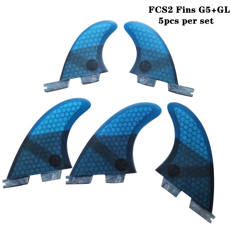 FCSII G5 + GL доски для серфинга синий/черный/красный/зеленый цвет соты плавники три