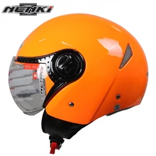 NENKI Винтажный Стиль Мотоциклов Открытый Шлем Мужчины Женщины Cruiser Touring Chopper Скутер Улица Велосипед Прозрачные Линзы Щит Шлем