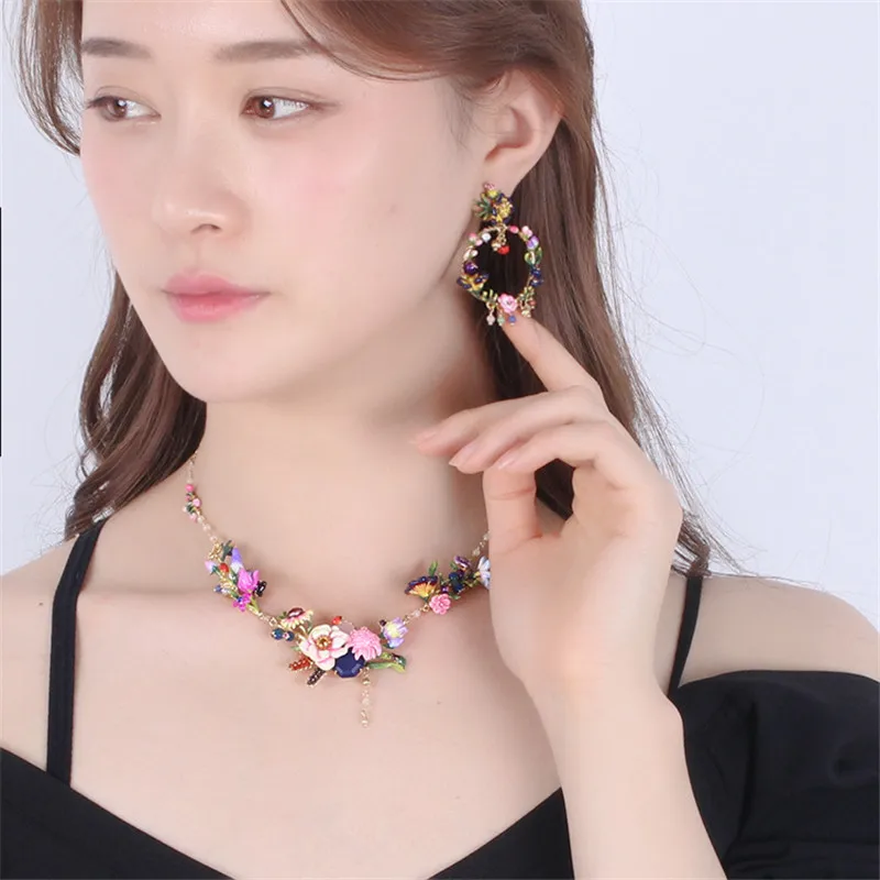 

French Dyxytwe Insect Series Gem Pendant Necklace For Women Brand Jewelry