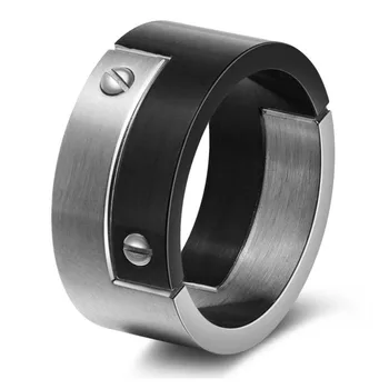 

New Luxury High Quality Stainless Steel Men's Finger Ring Polished Wedding Ring for Party