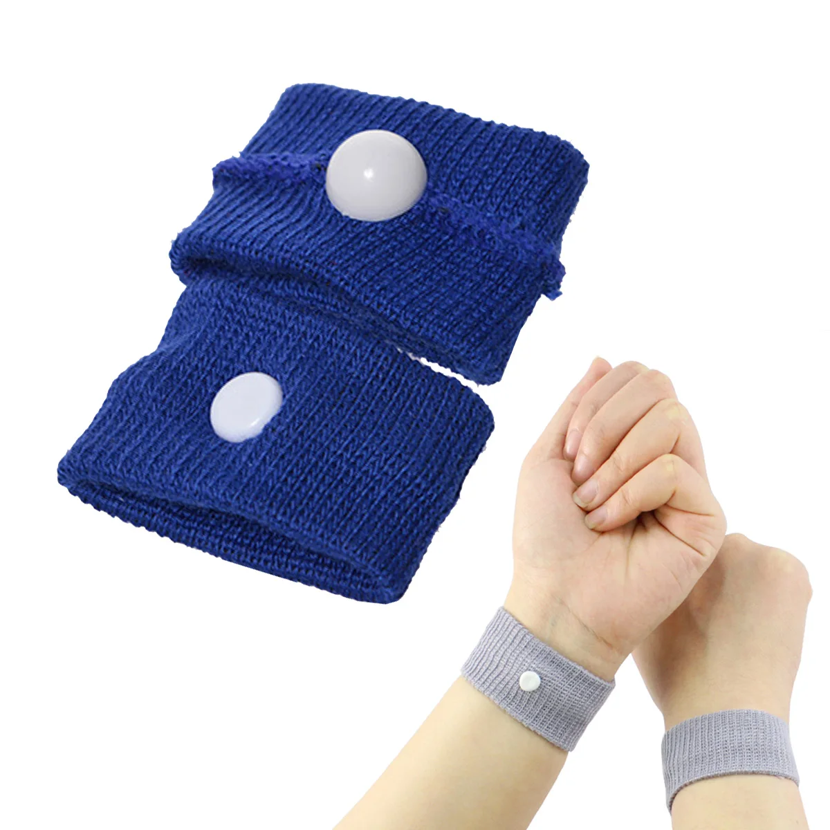 2 пары анти-halo Sickness Relief wristbands Motion Sick Car Летающий беременность морские поездки (случайный цвет)
