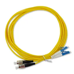 5 шт дуплекс 2LC/UPC-2FC/UPC-2.0mm-PVC-G652D-Yellow-1.0m патчкорд из оптического волокна/перемычка