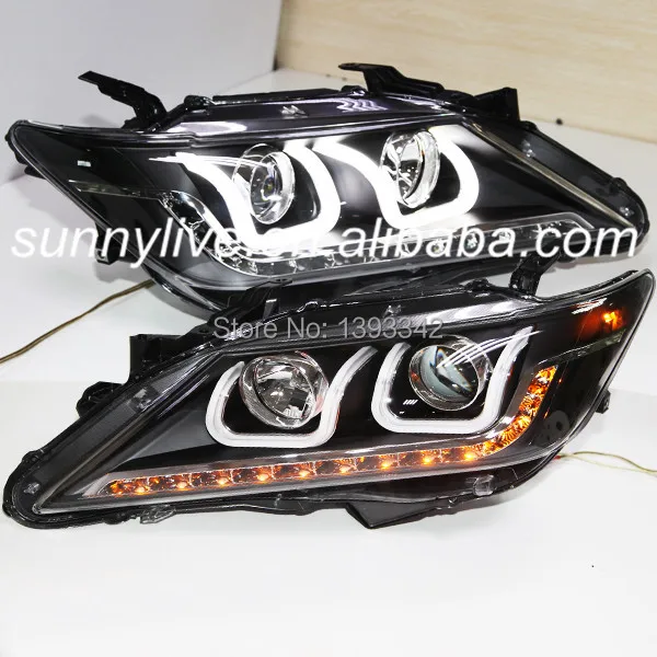 Светодиодная ленсветильник U типа для TOYOTA Aurion Camry 2012 год фара глаза ангела LD V1|ld