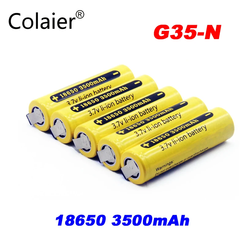 Colaier 18650 3500 мАч G35-N 3 7 В литий-ионная аккумуляторная батарея 20A литиевая с высоким
