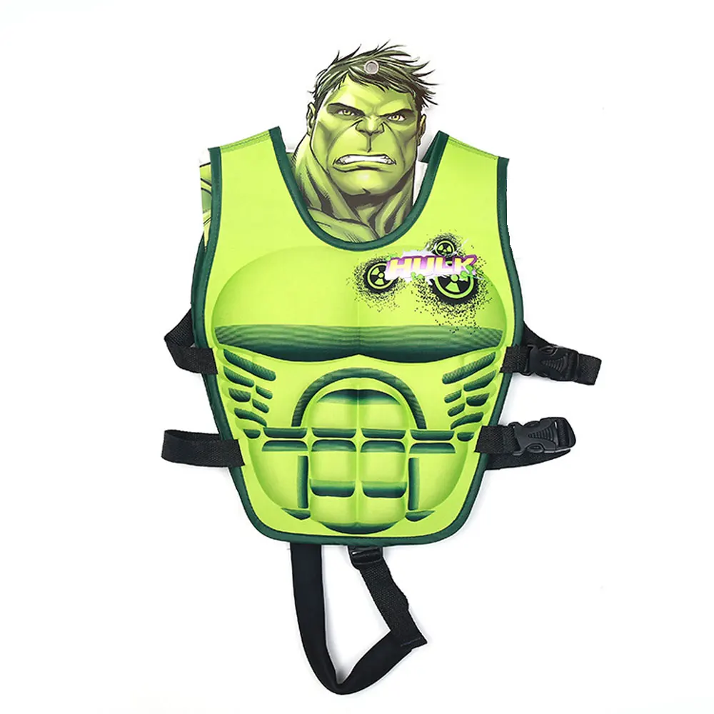 Детский спасательный жилет рыболовный жилет купальный костюм для мальчиков Солнцезащитный плавающий плавательный бассейн аксессуары кольцо для плавания - Цвет: Hulk