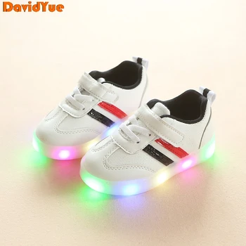

2018 new girls boys kids sneakers kids flat casusual shoes glowing luminous flush led sport children shoes