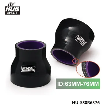 

2.48"-3" 63mm-76mm 4 ply Silicone Hose Straight Reducer Black For Toyota Altezza Lexus RS200 SXE10 IS200 98-05 HU-SS0R6376
