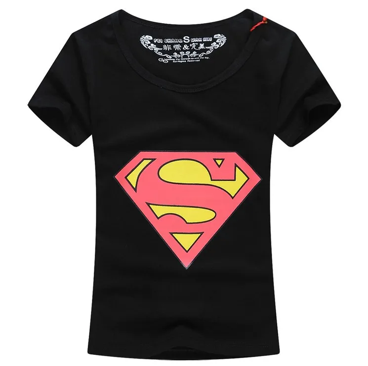 Горячая Распродажа, футболка Супермена, женская и Мужская одежда для влюбленных, Повседневная футболка с круглым вырезом и коротким рукавом для пар